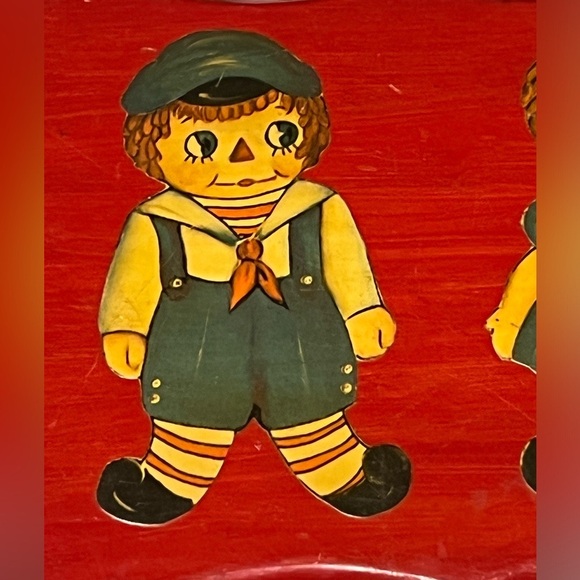 Vintage Raggedy Ann and Andy Wooden Wall Plaque - Picture 9 of 11